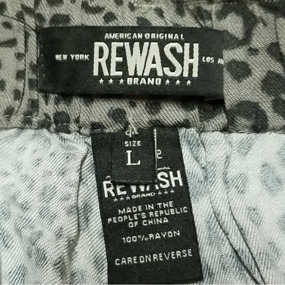 Rewash Leopard Print Boho Utility Jogger Pants L Juniors Large - Picture 6 of 7
